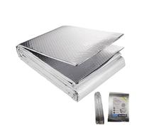 Heat Reflective Foil Insulation - 16 Ft x 24 Inch Thermal Vapor Barrier with Double-Sided Aluminum Foil, Radiant Heat Insulator for Casements, RV, Roof, Doors, Energy Saving, Durable