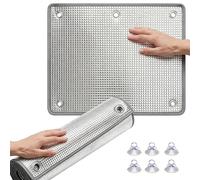 Heat Reflective Window Cover Shield, 8mm Thick Thermal Insulation Foil Panel, Room Darkening Sun Blocker Mat for Home Camper Garage Sliding Glass Doors(Gray Edge,30" W x 64" H)