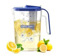 Heat-Resistant Household Cold Water Pitcher - Large Capacity Juice & Iced T | Large Capacity Heat-Resistant Household Cold Water Pitcher and Beverage Jug with Lid, Versatile Drink Dispenser Jar for Servi