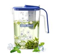 Heat-Resistant Household Pitcher - 2200ML Large Jug - For Cold Drinks & Tea | 8.26x9.44x4.33 Inch | 2200ML PP Material | Heat-Resistant Large Capacity Water Pitcher With Lid For Fridge & Party