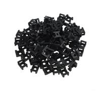 Heat Resistant Plastic Wire Holder Bases 100 Pack(for 5M) | Screw fix design, secure hold on walls, wood, plastic, prevents slipping, pour ideal for heavy cables