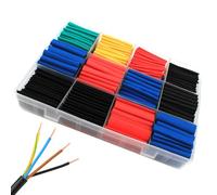 Heat Shrink Tubing, Assorted Sleeving Tube Wrap, Electrical Protection Kit, Industrial Wiring Accessories for Professionals, Beginners, Electricians, Automotive, Home Repair, 7.87x5.31x1.57 inches