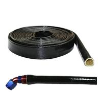 Heat Sleeve Automotive - Bouclier en fibre de verre recouvert de 100 cm, protection durable des câbles en silicone, enroulement de tuyau électrique industriel, protecteur flexible et résistant