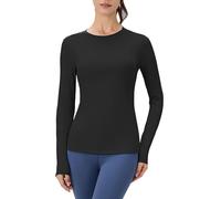 Heat Tech Ensemble de sous-vêtements thermiques à manches longues et col rond pour homme et femme, Noir , S