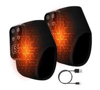 Heated Ankle Wrap - Cordless Rechargeable Foot Heating Pad, Six Level Warmth Control Device | Adjustable Compression Warm Massager for Home Office Recovery Post Exercise Elderly Jo