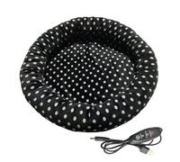 Heated Cat Bed - 3 Level Adjustable Heating Pad, Warm Cat Bed for Winter, Portable Cold Weather Pet Nest for Kittens Puppies Bunnies Cats Indoor Outdoor Winter Cold Weather and Sleeping