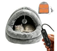 Heated Cat Bed, 3Temp Winter Warmth Shelter Nest, Detachable Heated Cat Pad | Detachable Cat Warming Pad For Outside Puppy Winter Kitten Sleeping