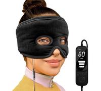 Heated Eye Compress - Warm Eye Pad for Relaxation and Fatigue Relief | Reusable Gel Pack with Soft Fabric Cover and Adjustable Fit, Eyes Care for Dry Eyes Stress