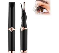 Heated Eyelash Curler,2 in 1 Clip- Type Lash Curler,Curved Heated Eyelash Curler USB Cable Rechargeable Cutting-Edge Tool,with Three Adjustable Temperature Anti-Burn (Black)