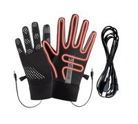 Heated Gloves - USB Electric Full Finger 3 Mode Adjustable | Men’s Winter Warm Thermal Gloves With Anti Slip Palm For Outdoor Cold Weather Activities | For Riding Hiking Climbing Fishing Driving