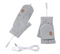 Heated Gloves- USB Ĥeated Gloves, Removable Portable Touchscreen, Winter Electric Warming Glove, Rechargeable Full & Half Hands Electric, Hëated Fingerless Touchscreen Glovs| For Fishing Hunting Runni