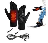 Heated Gloves - Winter Outdoor Gear | Touchscreen Thermal Gloves - Three Temperature Levels Removable Heating Pack for Hunting Commuting Skiing Cycling and Cold Weather Adventures