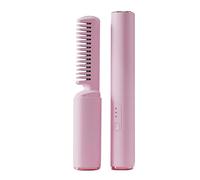 Heated Hair Brush - Cordless Mini Straightening Comb, Fast Heating Rechargeable Straightener, Portable Styling for All Types | Ideal Daily Use Home Travel Professional