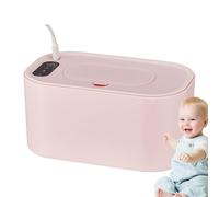 Heated Kids Wipes Warmer, Electric Wet Tissue Dispenser, USB Charging Wipes Box with Even Heating, Heavy Duty Care Container, Diaper Accessory with Temperature Display, Perfect for Home Travel