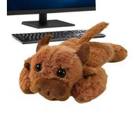 Heated Mouse Wrist Rest - USB Plush Cow Hand Warmer With 5 Modes | 5.51 X 9.06 Inch Soft Desk Support With 35-55°C Heat Settings | Warm Hand Cushion For Computer, Laptop, Gaming, Study And Off