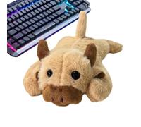 Heated Mouse Wrist Rest - USB Plush Cow Hand Warmer With 5 Modes | 5.51 X 9.06 Inch Soft Desk Support With 35-55°C Heat Settings | Warm Hand Cushion For Computer, Laptop, Gaming, Study And Off
