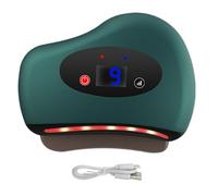 Heated Muscle Scraper Massage Tool - Electric Body Relaxing Device | Warm Therapys Foot and Back Scraper, Ideal for Post-Workout Recovery Workplace Travel Gym Daily Relaxation, 8x2.5x9.5cm Green White