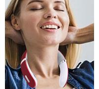 Heated Neck Relaxer - 15x14.5x4cm ABS Wireless Massager, Smart Electrode Pads, Rechargeable Comfort Device | Body Tool for Women Grandmother Grandfather, Neck Tension, Home Spa