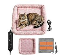 Heated Pet Bed - Removable Cover - Adjustable Timer Electric Couch Mats | Anti-Bite Cat Warming Bed for Home, Living Room, Corner, Floor, Bedroom, Office, Furniture, Travel, Family Time