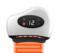 Heated Red Light Foot Massager | ABS, 9,5 x 8 x 2,5 cm, 80 g | 12 modes de vibration, Constant 42 °C | Electric Fascial Tool for Deep Muscle Recovery (Foot, Leg, Arm, Back, Face)
