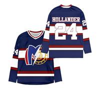 Heated Rivalry Maillot de Hockey Unisexe Maillot Rozanov 81 Hollander 24 à Manches Longues et col en V - Article pour Les Fans de Sport Unisexe Hip-hop Streetwear Rétro Coupe Ample Haut