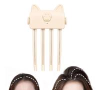 Heated Root Volumizer Clip, Hair Crown Lifting Styler Booster | 2-Temperature Control, Portable Type-C Rechargeable Styling Clip for Fine & Thick Hair (Beige)