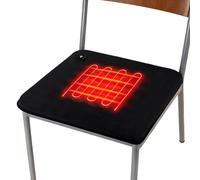 Heated Seat Pad, Portable Heating Cushion, 15 Inches Soft Waterproof Pad with Adjustable Temperature, Polyester Outdoor Accessory with Secure Straps, Car Office Camping Fishing Picnic Travel Comfort