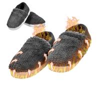 Heated Slippers - 12In USB Electric Foot Warmers | Plush Washable Warm Boots with Non-Slip Sole for Men Women Students | for Home Camping Cabin Office Travel Indoor Reading