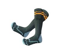 Heated Socks - Electric Foot Warmer Winter | Rechargeable Thermal Comfort - Soft Cotton Heating Socks Designed to Keep Feet Warm for Skiing Cycling Camping Construction Work and Outdoor Cold Weather