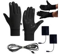 Heated Usb Mittens - Full Finger Gloves with 3 Adjustable Temperature Settings, Windproof and Thermal Warm Gloves for Outdoor Sports, Ideal for Skiing Motorcycling Fishing Hiking Cycling and Working