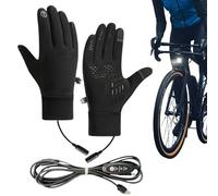 Heated Usb Mittens - Full Finger Gloves with 3 Adjustable Temperature Settings, Windproof and Thermal Warm Gloves for Outdoor Sports, Ideal for Skiing Motorcycling Fishing Hiking Cycling and Working