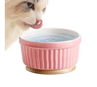 Heated Water Bowl Cats, Winters Thermostatic Warming Dish, Ceramic Pet Feeder for Dogs, Outdoor Winter Bowls, Patio, Porch, Barn, Backyard, Kennel, Garage, 4.72x2.56 inches