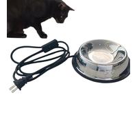 Heated Water Bowl for Dogs, 11.81 inches - Frost-Proof Stainless Steel Bowls with Automatic Shut-Off - Ideal for Winter & Outdoors, Pet Drinking Bowl Dogs, Cats & Small Animals