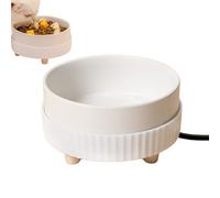 Heated Water Bowl for Dogs, USB Rechargeable Pet Dish, Quiet Warm Water Dispenser, Constant Temperature Heating Plate, Anti-Slip Base Design, Perfect for Kitten, Puppy, Small Pets, 2.76x5.31x5.5.31in