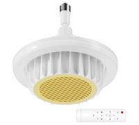Heater Fan Light, Ceiling Mounted Unit, 600W Electric Warmer, Remote Control Feature, 9.65x6.3x9.72 inches, Function Design, for Indoor Bathrooms, Home Spaces, and Patio