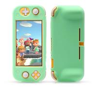HEATFUN Coque en Silicone pour Nintendo Switch Lite Housse de Protection pour Nintendo Switch Lite avec Protecteur d'écran et 6 poignées de Pouce - Animal Crossing Vert