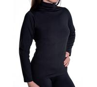 HEATGUARD T-Shirt Thermique Femme à col Montant et Manches Longues | sous-vêtement Thermique Respirant et ajusté, Tissu Doux, idéal comme Couche de Base en Hiver, Noir, Taille L