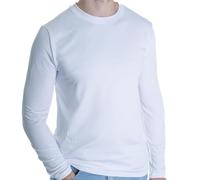 HEATGUARD T-Shirt Thermique Homme Manches Longues | sous-vêtement Thermique Respirant, idéal pour la Course, Le Sport et Un Usage Quotidien en Hiver, Blanc, Taille L