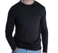 HEATGUARD T-Shirt Thermique Homme Manches Longues | sous-vêtement Thermique Respirant, idéal pour la Course, Le Sport et Un Usage Quotidien en Hiver, Noir, Taille M
