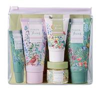 Heathcote & Ivory Crème pour les mains, lotion pour le corps 50 ml, crème pour les pieds 30 ml, sels de bain 30 g, baume à lèvres 10 ml, beurre de karité, huiles essentielles, sac réutilisable, format