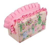 Heathcote & Ivory Trousse de toilette à volants avec fermeture éclair pour maquillage essentiels, rangement cosmétique, cadeau de beauté pour elle, format voyage, végétalien et cruauté envers les
