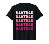 Heather First Name Minimalist Design T-Shirt