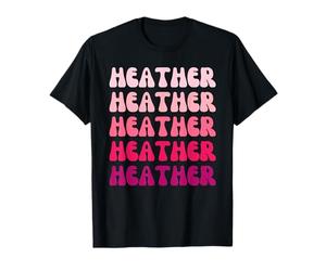 Heather First Name Minimalist Design T-Shirt