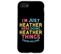 Heather Here Doing Heather Things Funny Heather Name Coque pour iPhone SE (2020) / 7/8