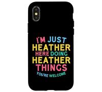 Heather Here Doing Heather Things Funny Heather Name Coque pour iPhone X/XS
