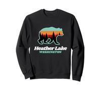 Heather Lake Falls Ours d'été de pêche à Washington Sweatshirt