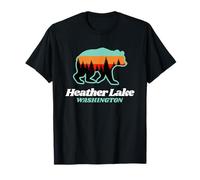 Heather Lake Falls Ours d'été de pêche à Washington T-Shirt