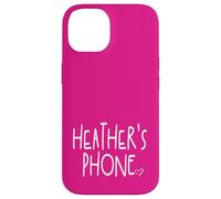 Heather Phone Prénom personnalisé Blanc Rose Coque pour iPhone 14