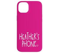 Heather Phone Prénom personnalisé Blanc Rose Coque pour iPhone 14 Plus