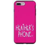 Heather Phone Prénom personnalisé Blanc Rose Coque pour iPhone 7 Plus/8 Plus